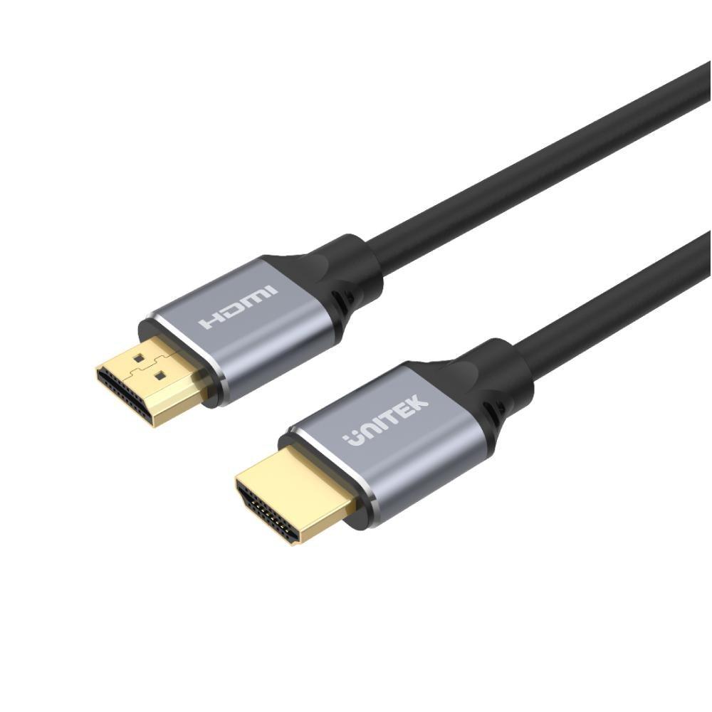 HDMI-kabel 2,1 – UNITEK C138W, 2 m, sort/grå billede