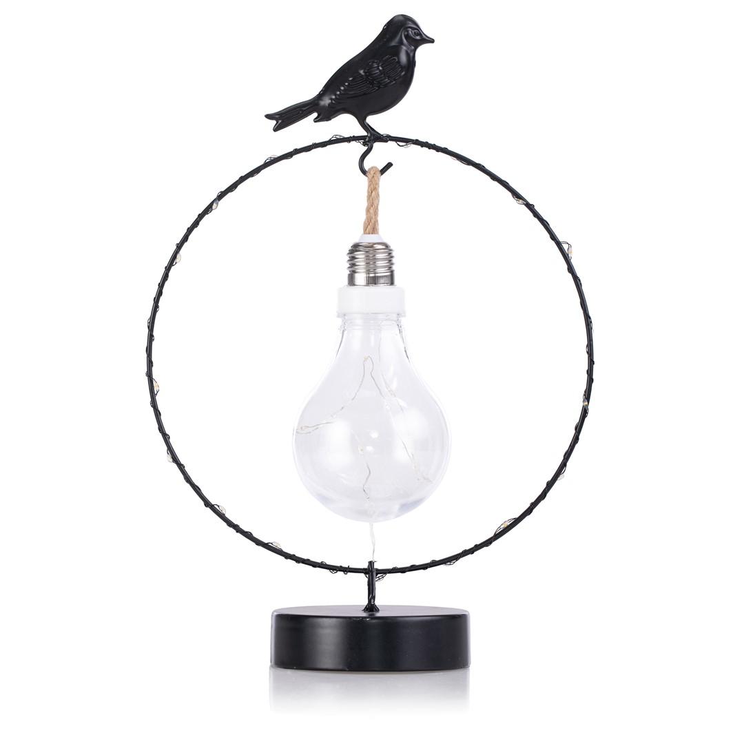 Julelysdekoration med varm LED - DecoKing Rihor, sort, industriel billede