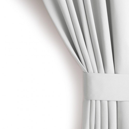 Mørklægningsgardin blackout 140x175 cm hvid – AmeliaHome med sølv-øskner