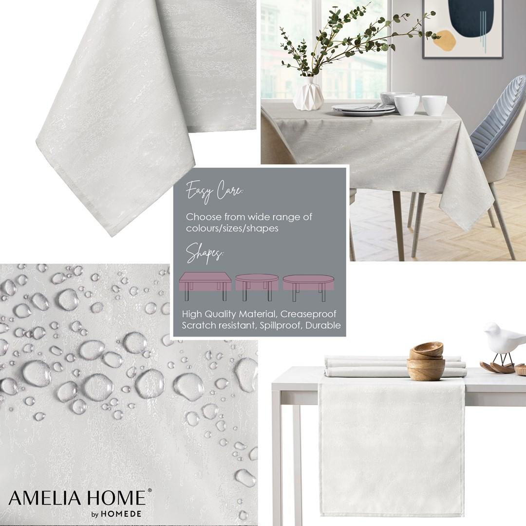 Dug creme Vesta præget 100x100 cm - AmeliaHome billede