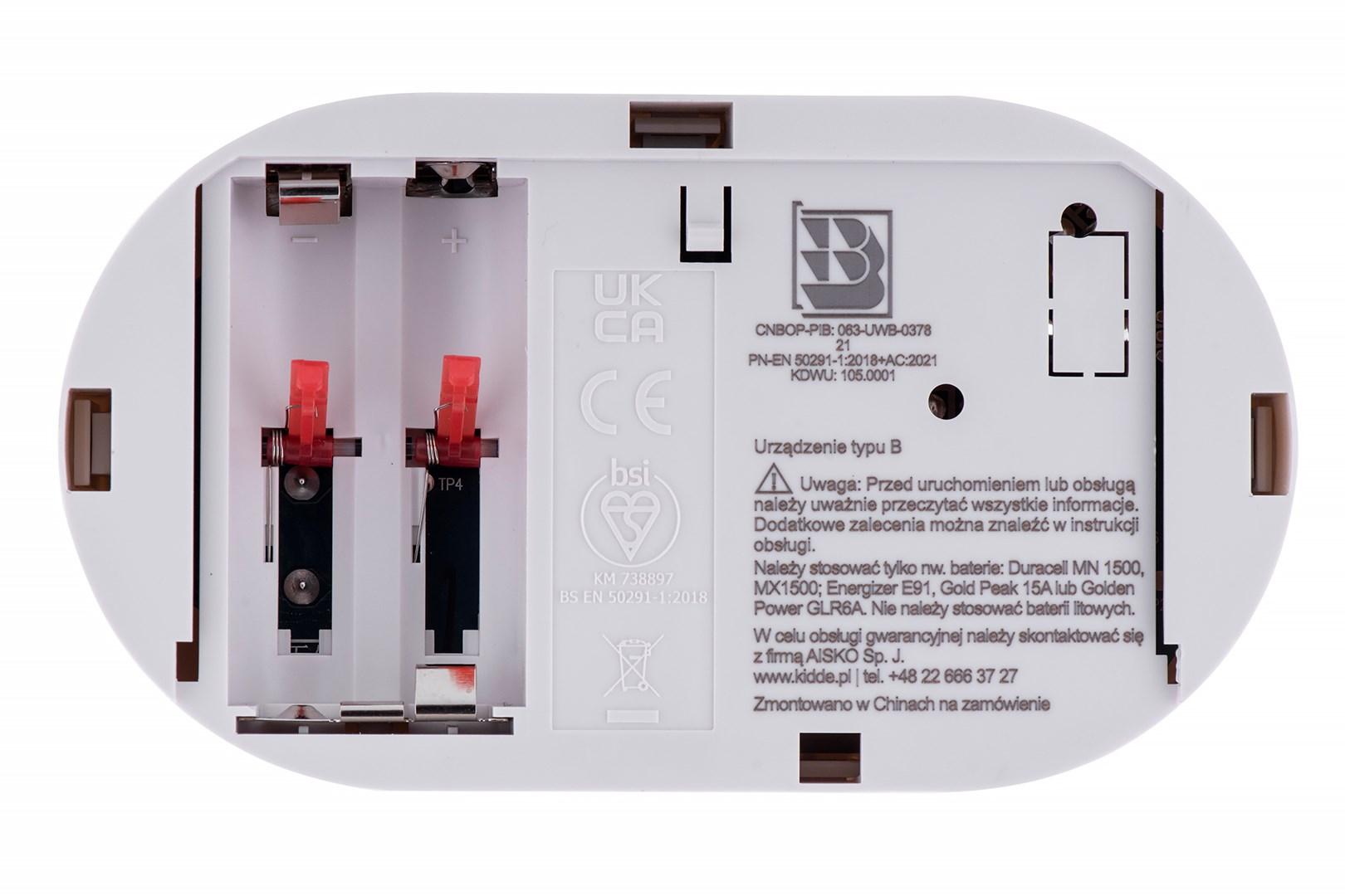 Kuliltealarm Kidde K5DCO med LCD-display, trådløs