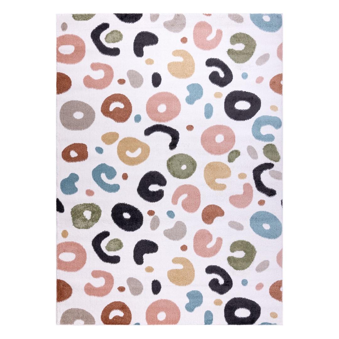 Gulvtæppe 80×150 cm - Hakano Beo Spots, cremefarvet billede