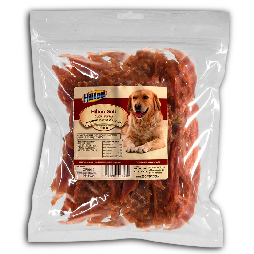 Hundegodbid - Hilton Soft Duck Jerky 500 g billede