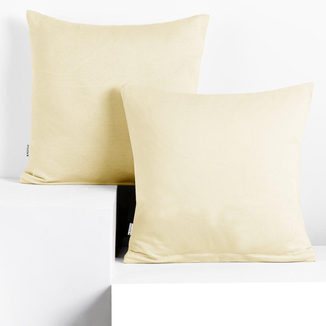 Pudebetræk 50x50 jersey - DecoKing AMBER, cremefarvet, klassisk billede