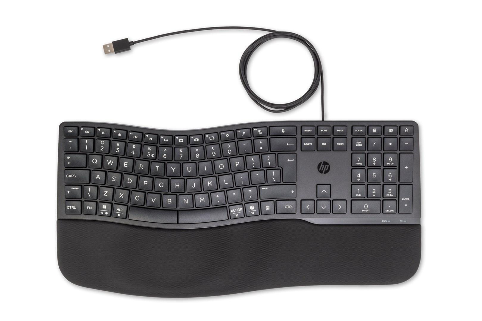 Tastatur med kabel HP 480 Comfort - fuld størrelse, sort billede