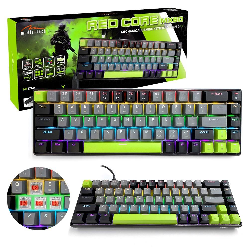 Gaming tastatur 60% Media-Tech RED CORE MX60 mekanisk (USB) billede