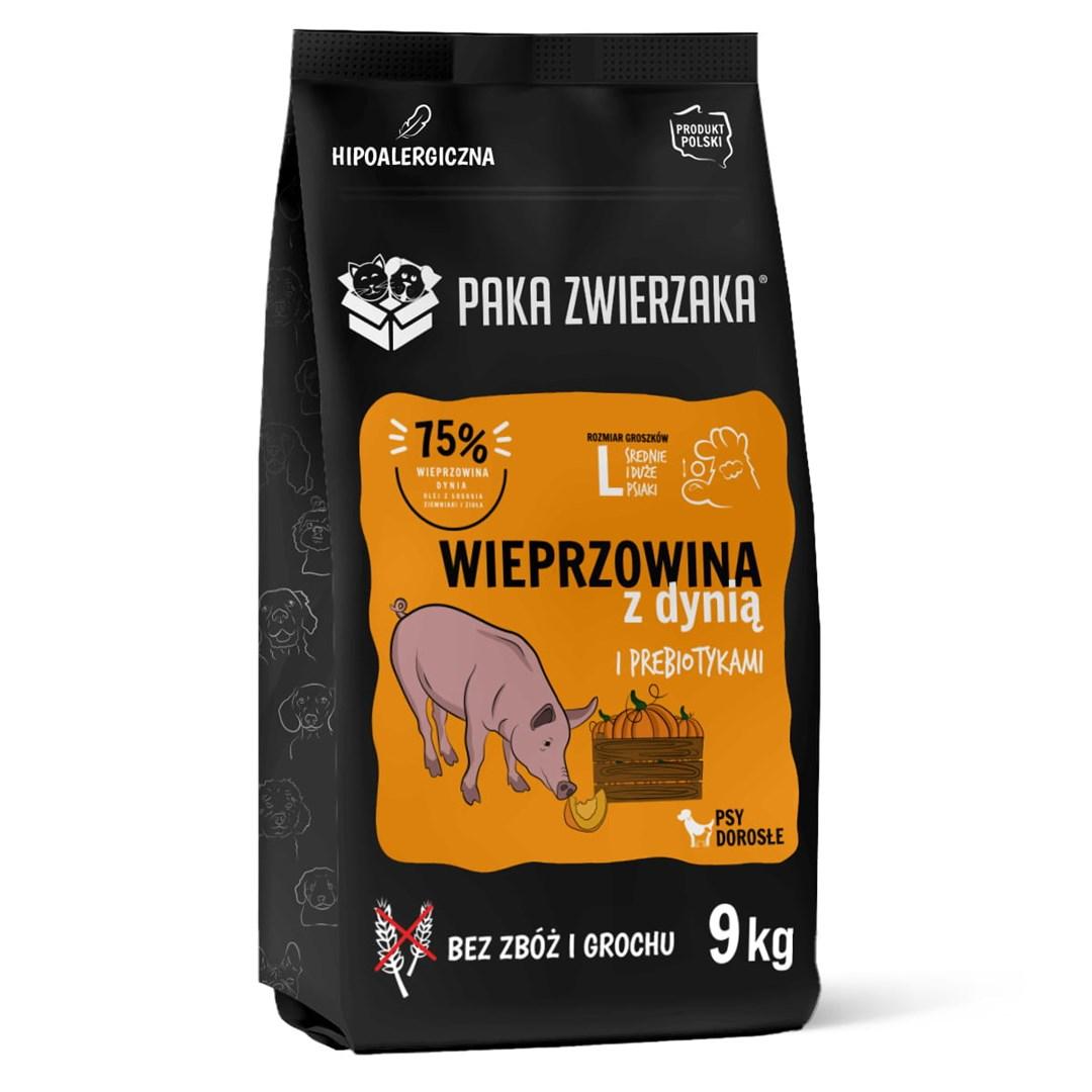 Hundefoder tørfoder – PAKA ZWIERZAKA svinekød med græskar L, 9 kg billede