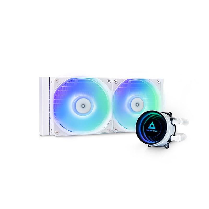 Vandkøling til pc - Chieftec ICEBERG 240 RGB, 240 mm, hvid