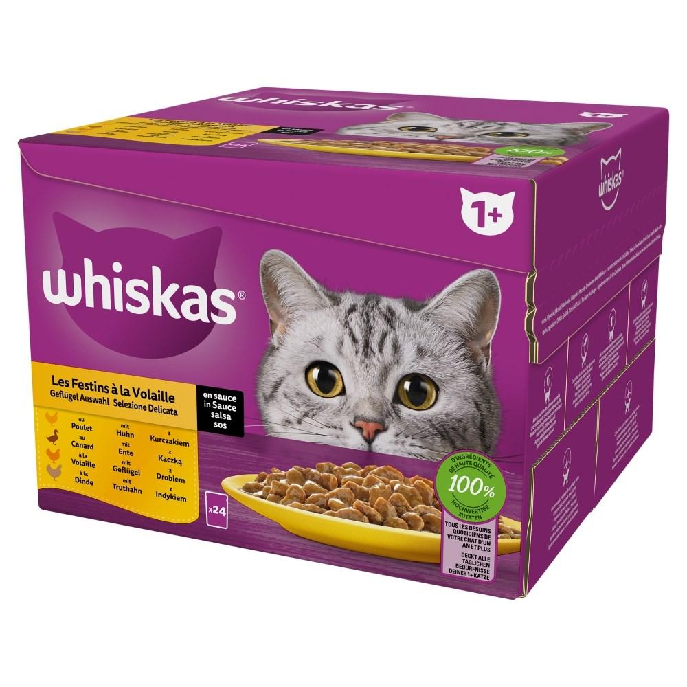 Vådfoder til kat - Whiskas Poultry Feast, 24×85 g billede