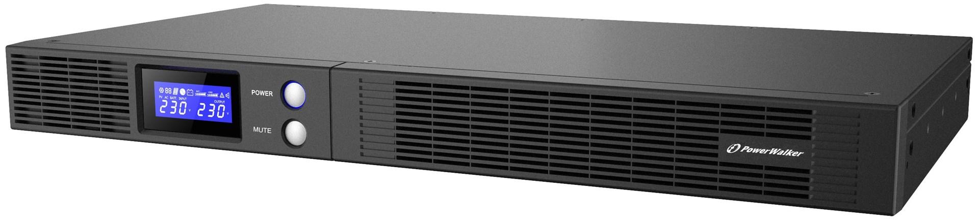 UPS rackmonteret - PowerWalker VI 500 R1U, line-interactive, 0,5 kVA / 300 W, 1U