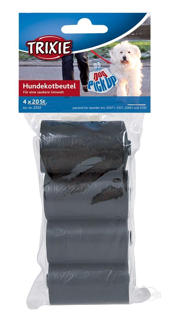 Hundeposer - TRIXIE 4 ruller x 20 stk, sort billede