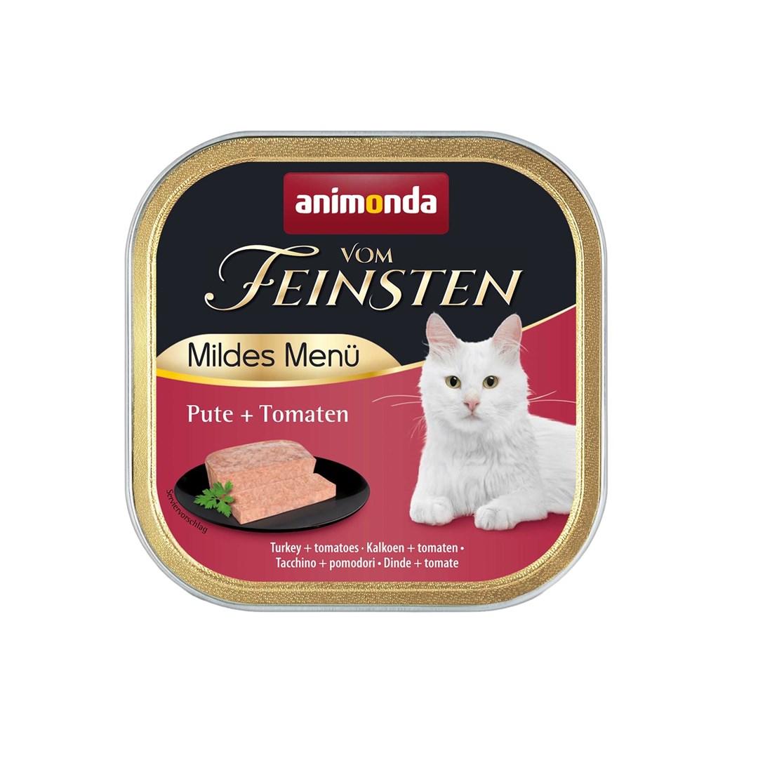 Vådfoder til kat – animonda Vom Feinsten Mildes Menü kalkun med tomat 100 g billede