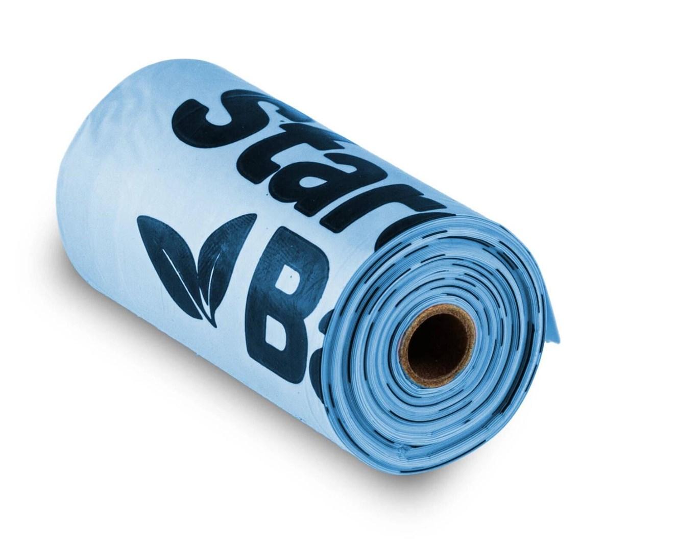 Hundeposer komposterbare - Starch Bag, lyseblå, 1×15 stk.