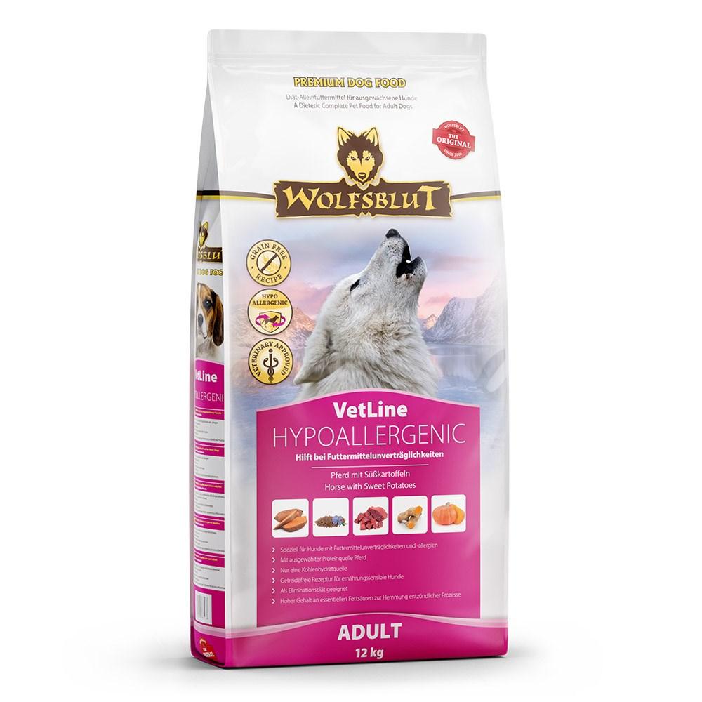 Hundefoder tørfoder WOLFSBLUT VetLine Hypoallergenic Horse 12 kg billede