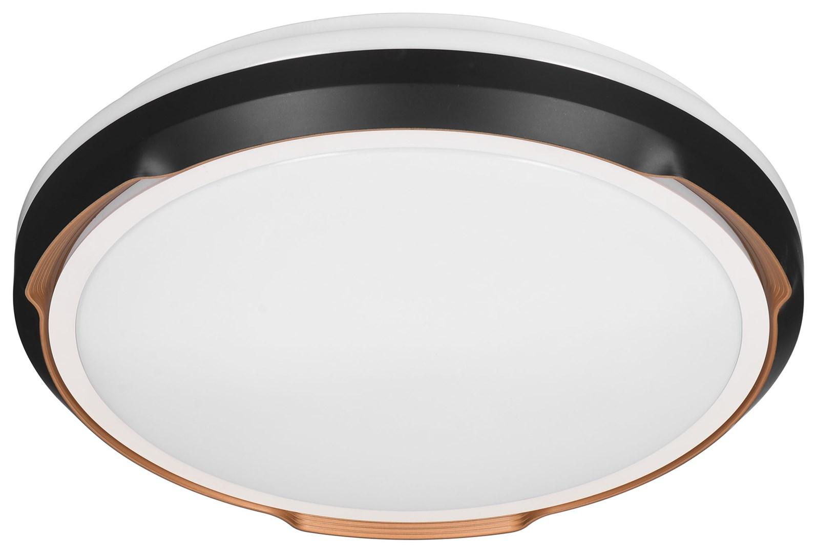 Loftplafond LED Activejet PETRUS 24 W, rund - sort/hvid/kobber, 4000 K billede