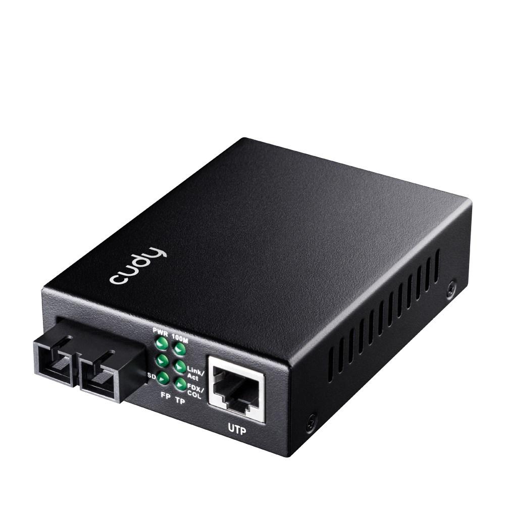 Mediekonverter – Cudy MC100GSA-20, 1000 Mbit/s, 1310 nm, singlemode, sort billede