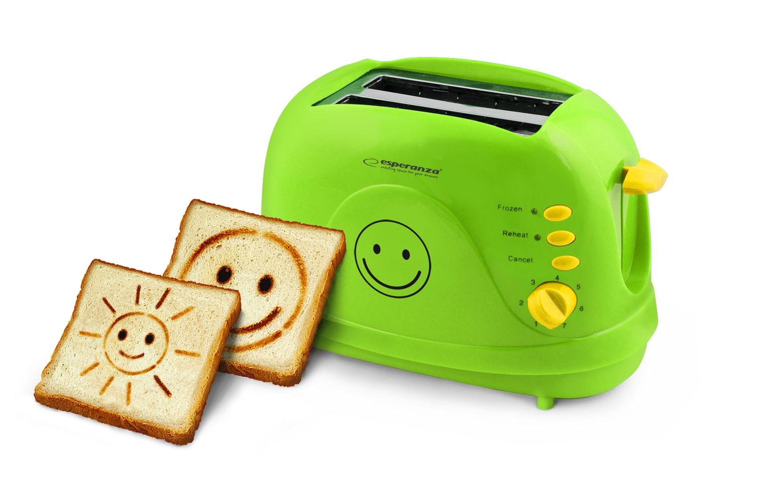 Brødrister Esperanza - 2 skiver, 750 W, grøn