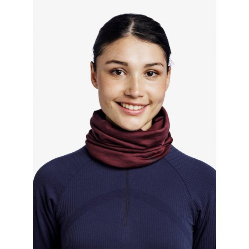 Halsedisse Buff Lightweight Merino Uld – Granat