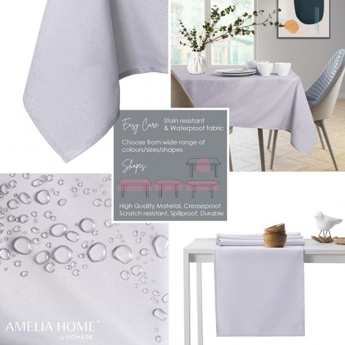 Rund dug Amelia Home Empire - lilla, 100 cm, glat