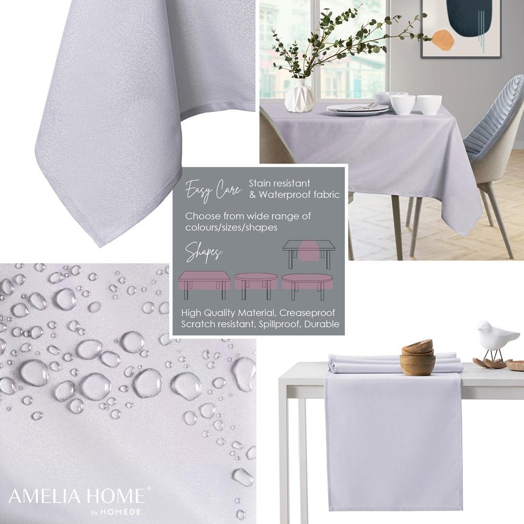 Rund dug Amelia Home Empire - lilla, 100 cm, glat