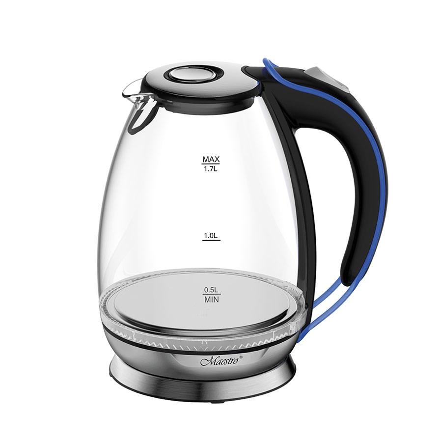 Elkedel 1,7 l med lys – Maestro MR-054, glas billede