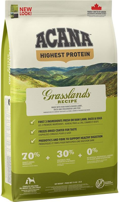 Hundefoder ACANA Highest Protein Grasslands, tørfoder - 11,4 kg