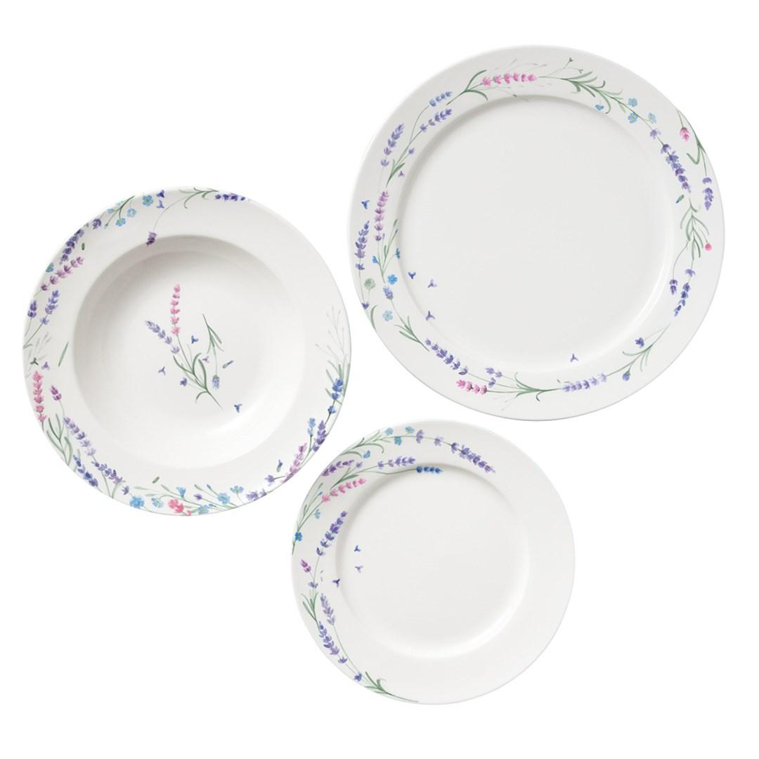Spisestel Tescoma Provence - hvid, rustik porcelæn