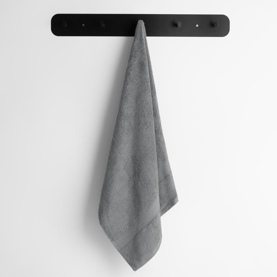Håndklæde 70x140 grå - DecoKing Bamby billede