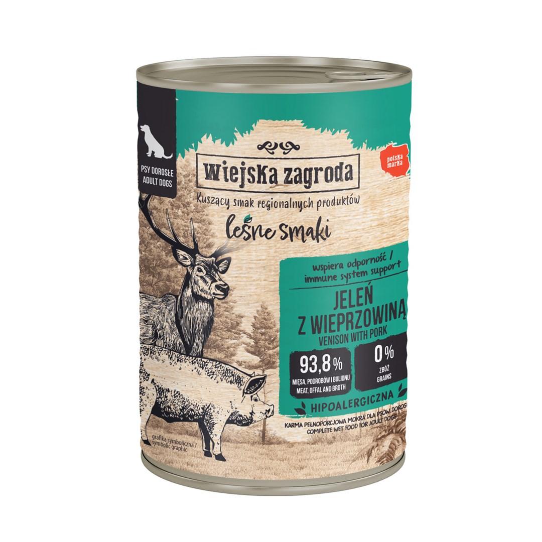 Hundefoder vådfoder wiejska zagroda Forest Flavours – Vildt med svinekød, 400 g billede