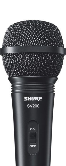 Karaoke mikrofon - Shure SV200, sort, dynamisk, XLR