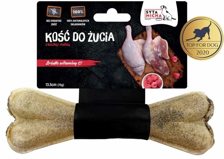 Hundegodbid – SYTA MICHA andeben med hindbær, tyggeben 13,5 cm billede