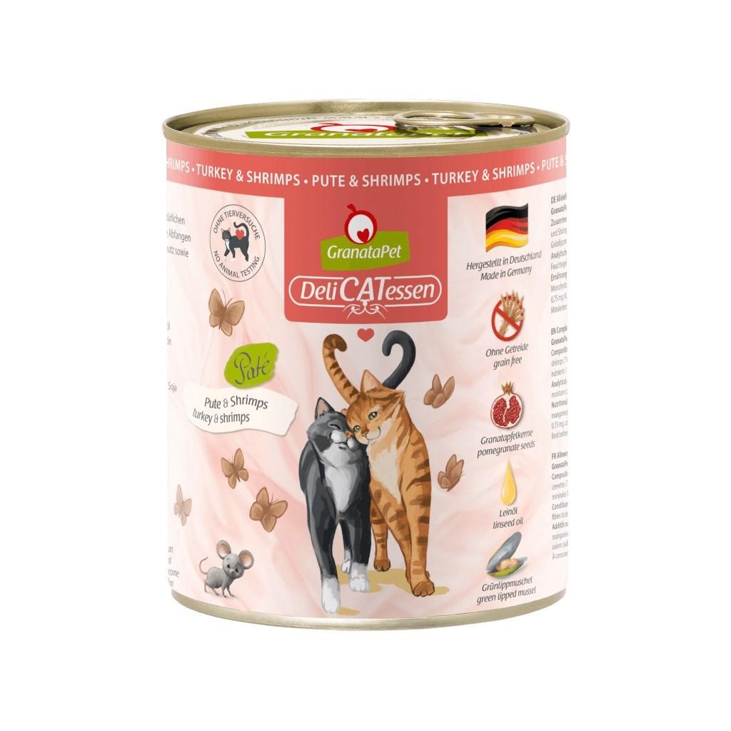 Vådfoder til kat – GranataPet DeliCATessen kalkun & rejer 800 g billede