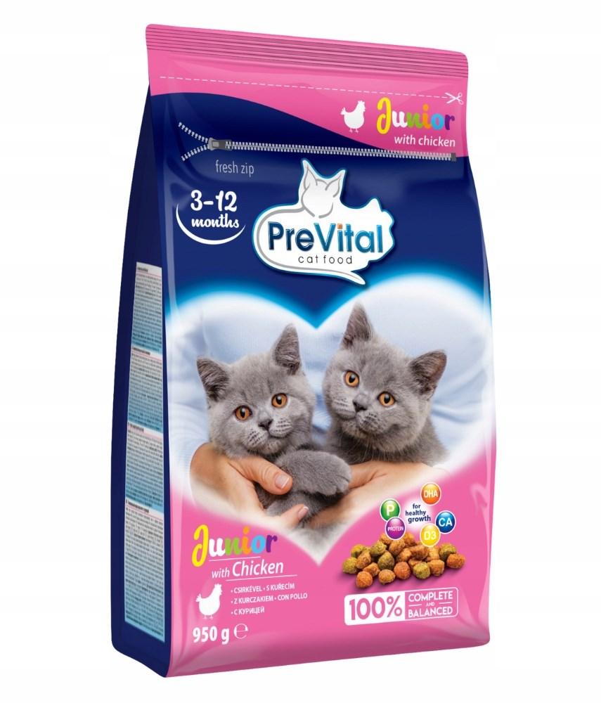 Tørfoder til kat – PREVITAL Junior med kylling 950 g billede