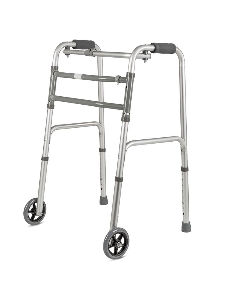 Rollator/gangstativ med hjul ANTAR AT51002 – tri-funktionel, aluminium billede