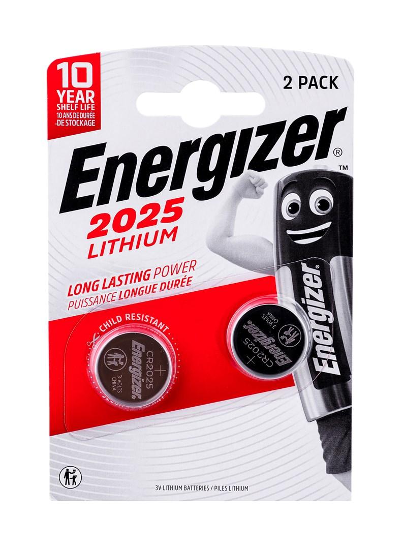 Knappcelle batteri Energizer CR2025 3 V – 2 stk.