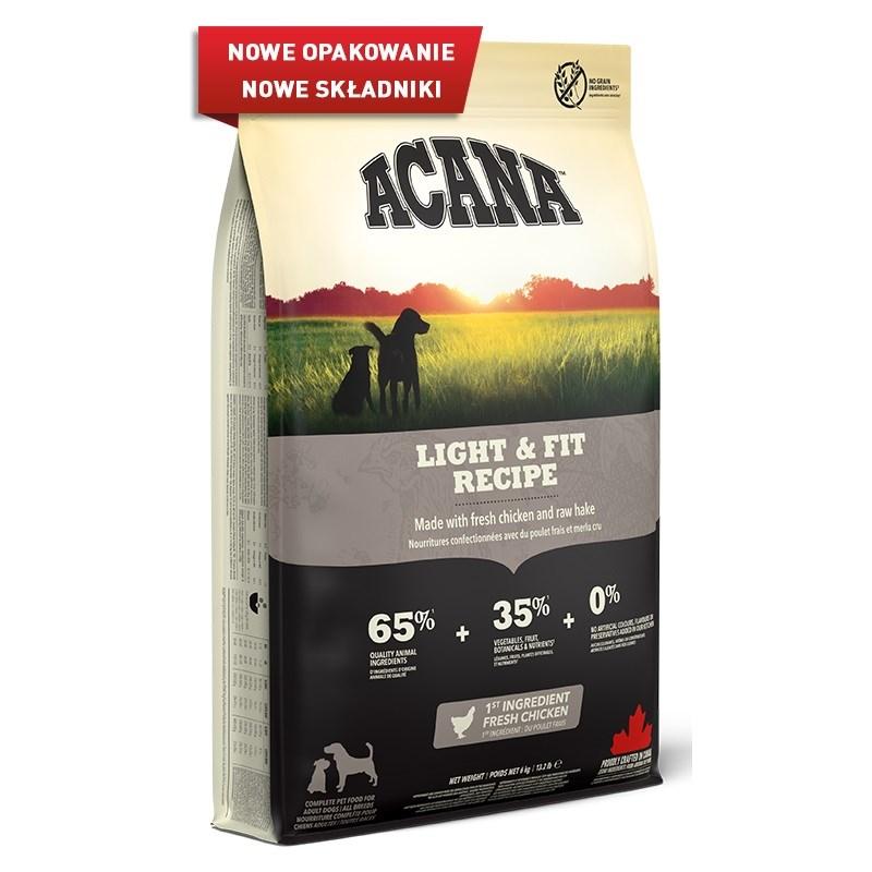 ACANA Light & Fit hundefoder med kylling, kornfrit - 11,4 kg
