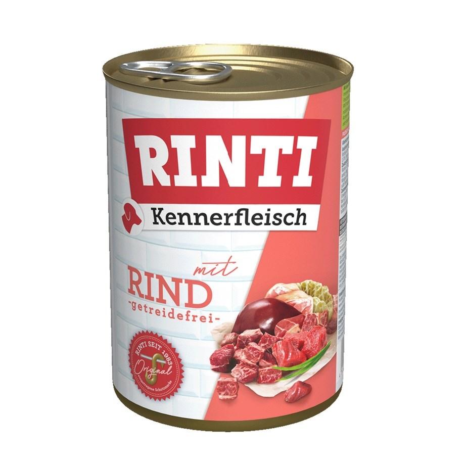 Hundefoder vådfoder RINTI Kennerfleisch oksekød 400 g billede