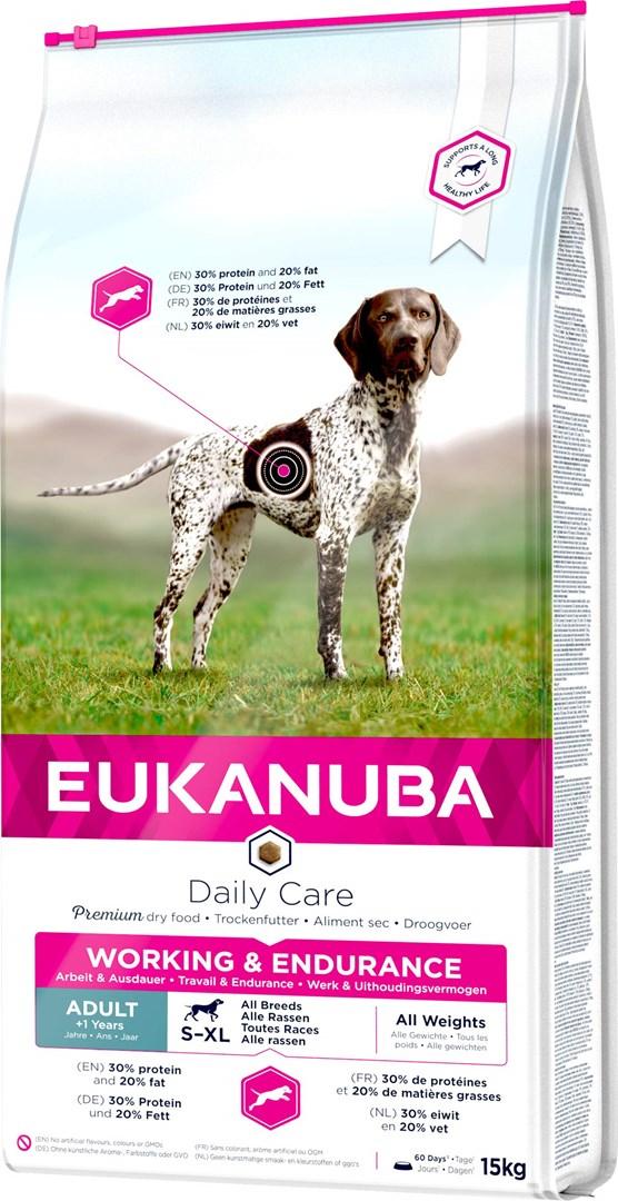 Hundefoder tørfoder EUKANUBA Daily Care Working & Endurance 15 kg billede