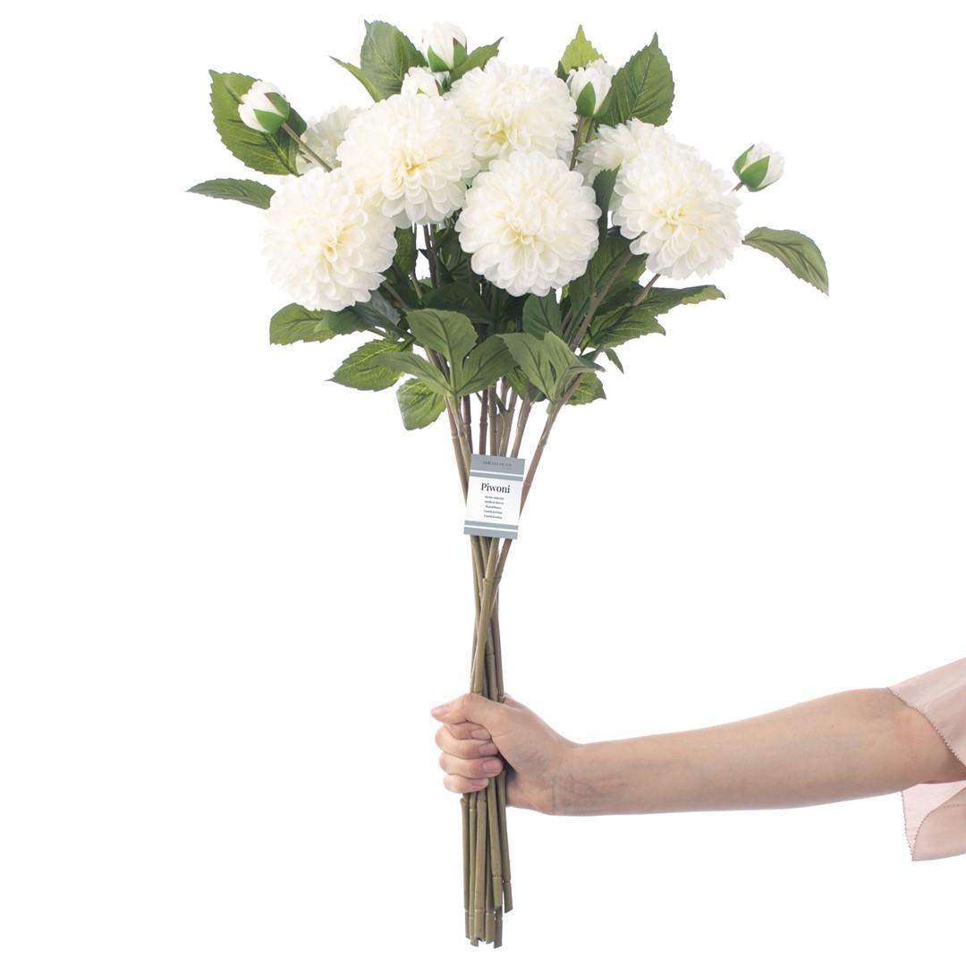 Kunstig blomst - AmeliaHome Piwoni, cremefarvet, moderne billede