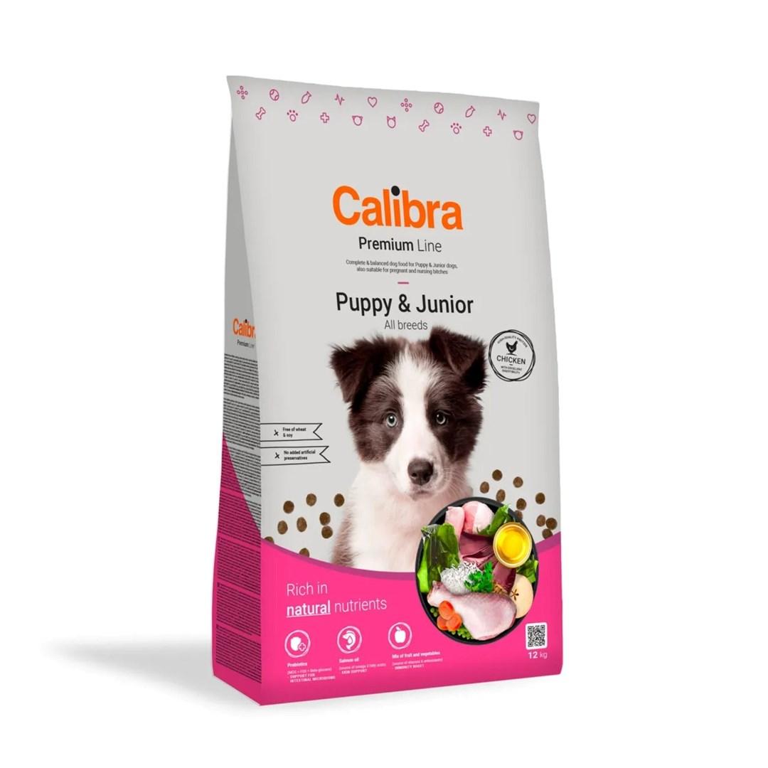 Hundefoder tørfoder Calibra Puppy & Junior Kylling 12 kg billede