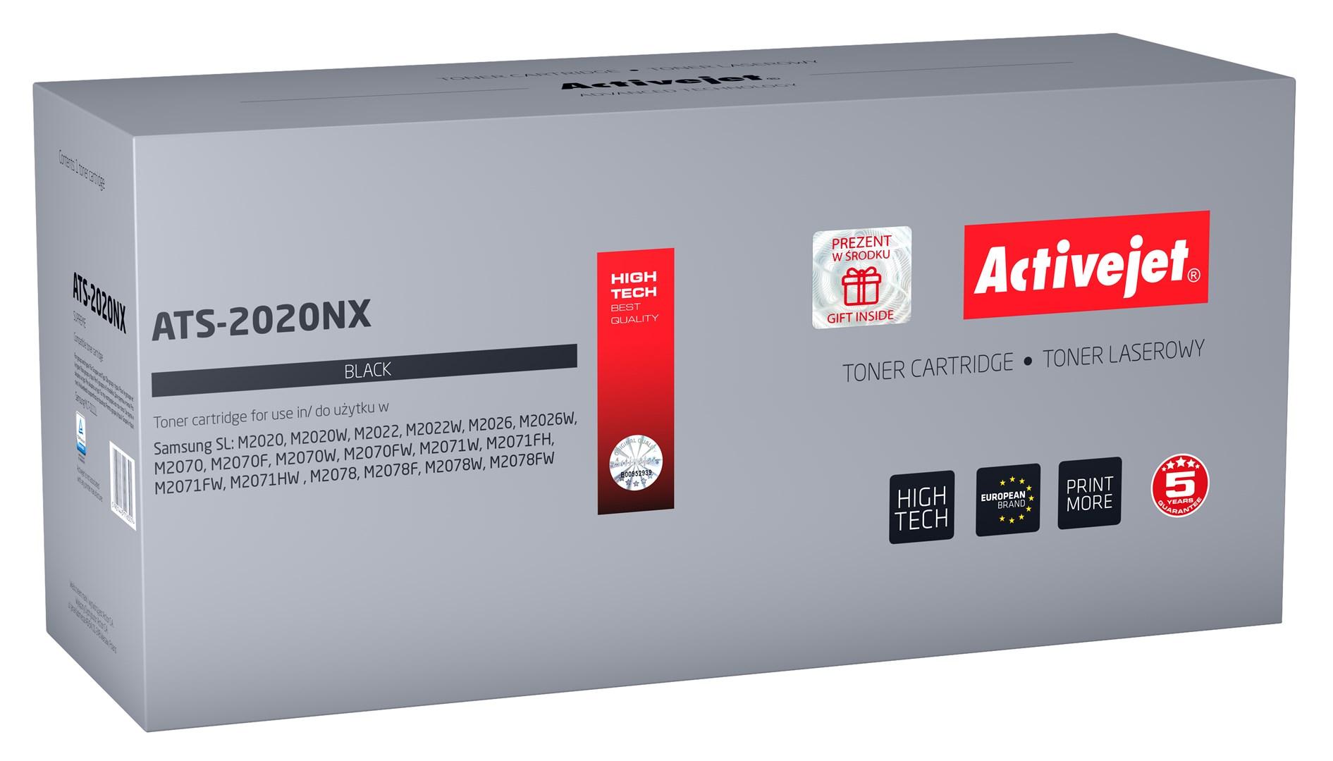 Toner til laserprinter Activejet ATS-2020NX – sort, høj kapacitet (erstatning for Samsung MLT-D111L) billede