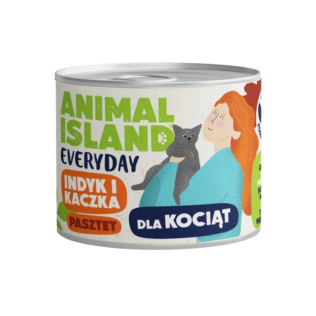 Vådfoder til killinger ANIMAL ISLAND Everyday – kalkun og and, 185 g billede