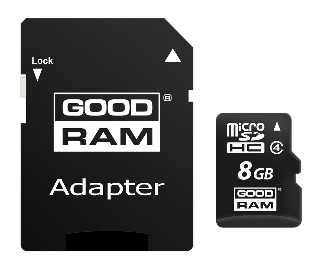 Hukommelseskort microSDHC 8 GB - Goodram M40A UHS-I Class 4 billede