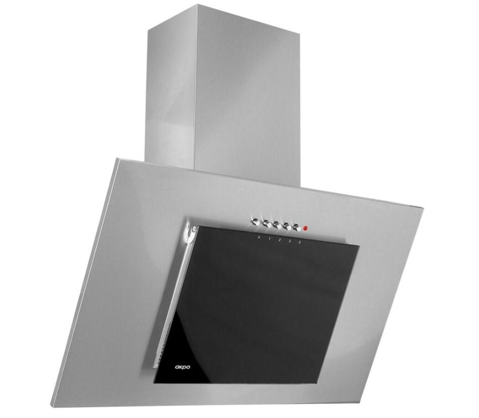 Emhætte vægmonteret 60 cm – Akpo WK-4 Nero Eco, grå med sort glas billede
