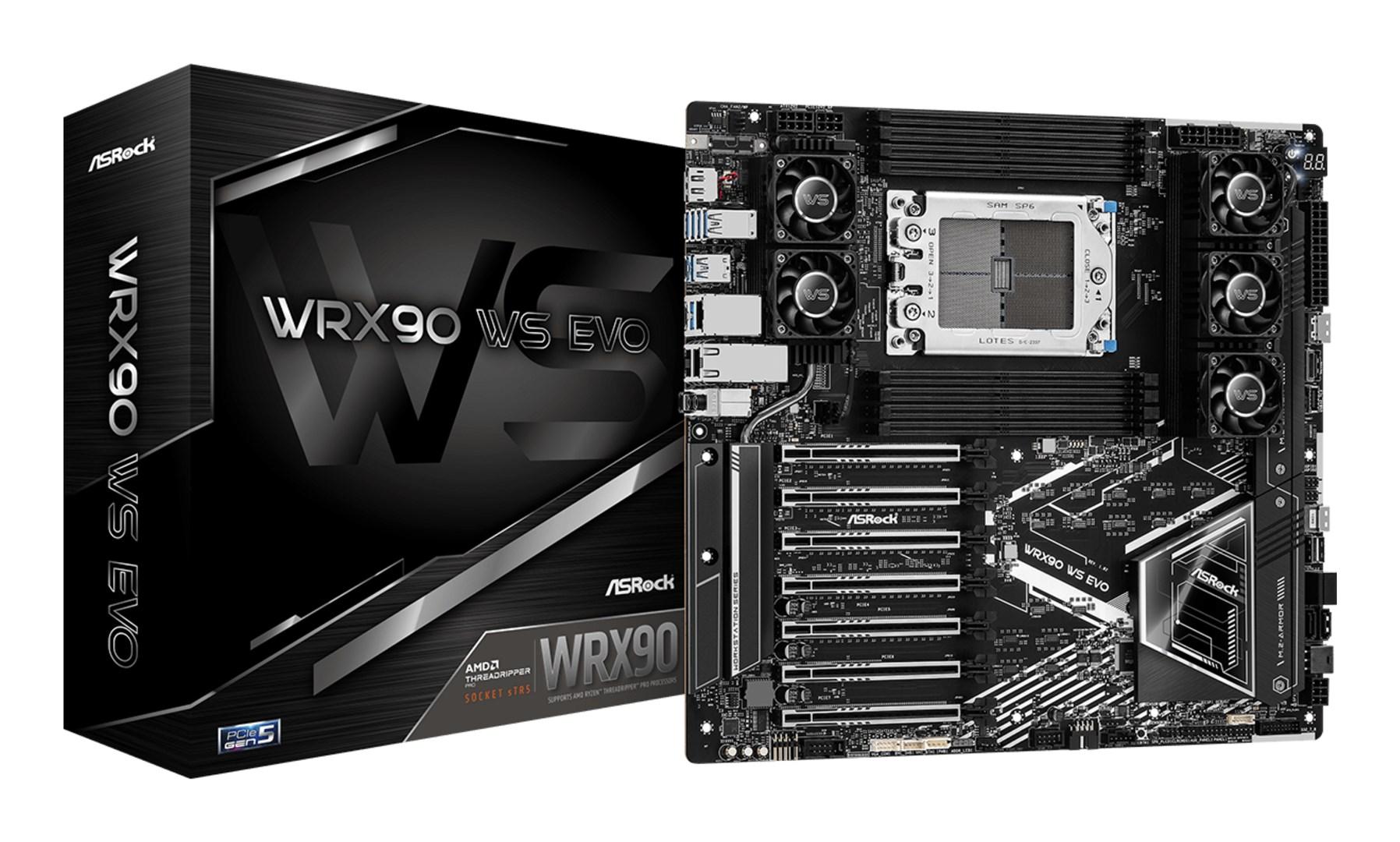 Bundkort Asrock WRX90 WS EVO - AMD WRX90, Socket sTR5, EEB billede
