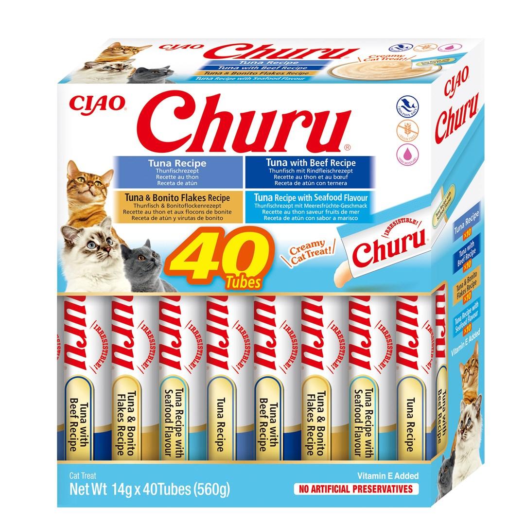 Kattegodbidder INABA Churu Variety Box – Tun med seafood, 40 x 14 g billede