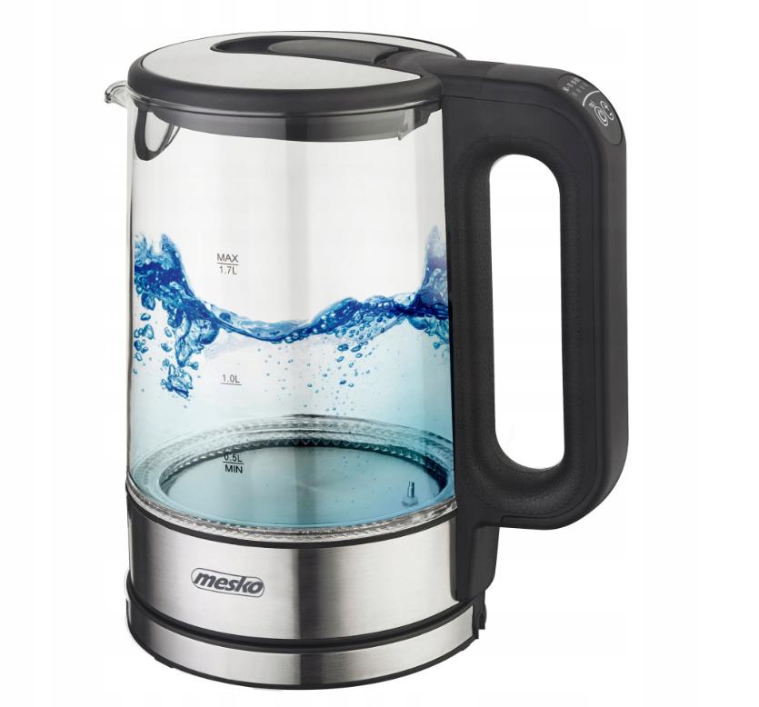 Elkedel 1,7 l - Mesko MS 1301B glas, sort billede