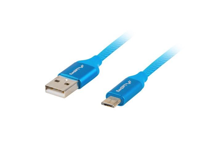 USB-kabel micro-B til USB-A 2.0 1,8 m - Lanberg (blå) billede