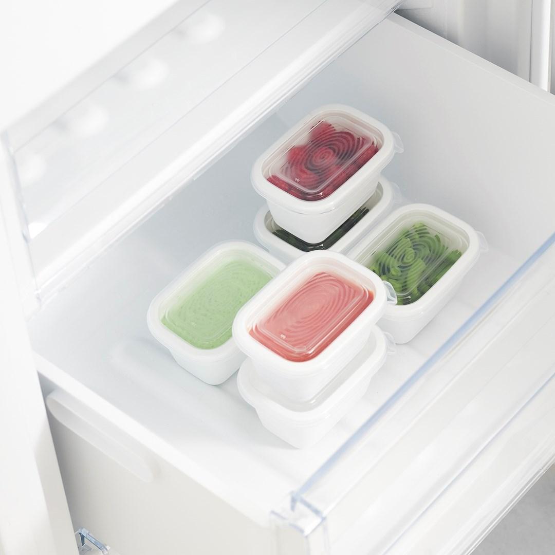 Foderbeholdere til fryser rotho Freeze - 6×250 ml, transparent billede