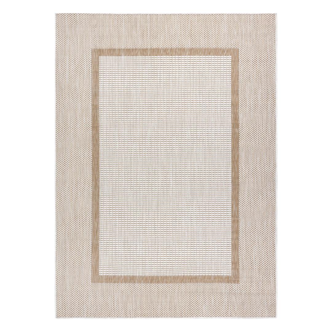 Gulvtæppe 120x170 - Hakano Vinea Frame, creme/beige billede